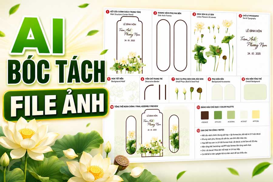 Hướng dẫn sử dụng AI bóc tách ảnh JPG thành file vector cho thi công in ấn