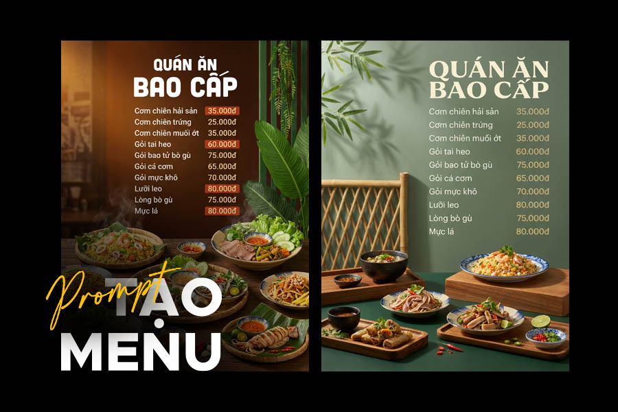 Hướng dẫn sử dụng AI thiết kế menu siêu nhanh